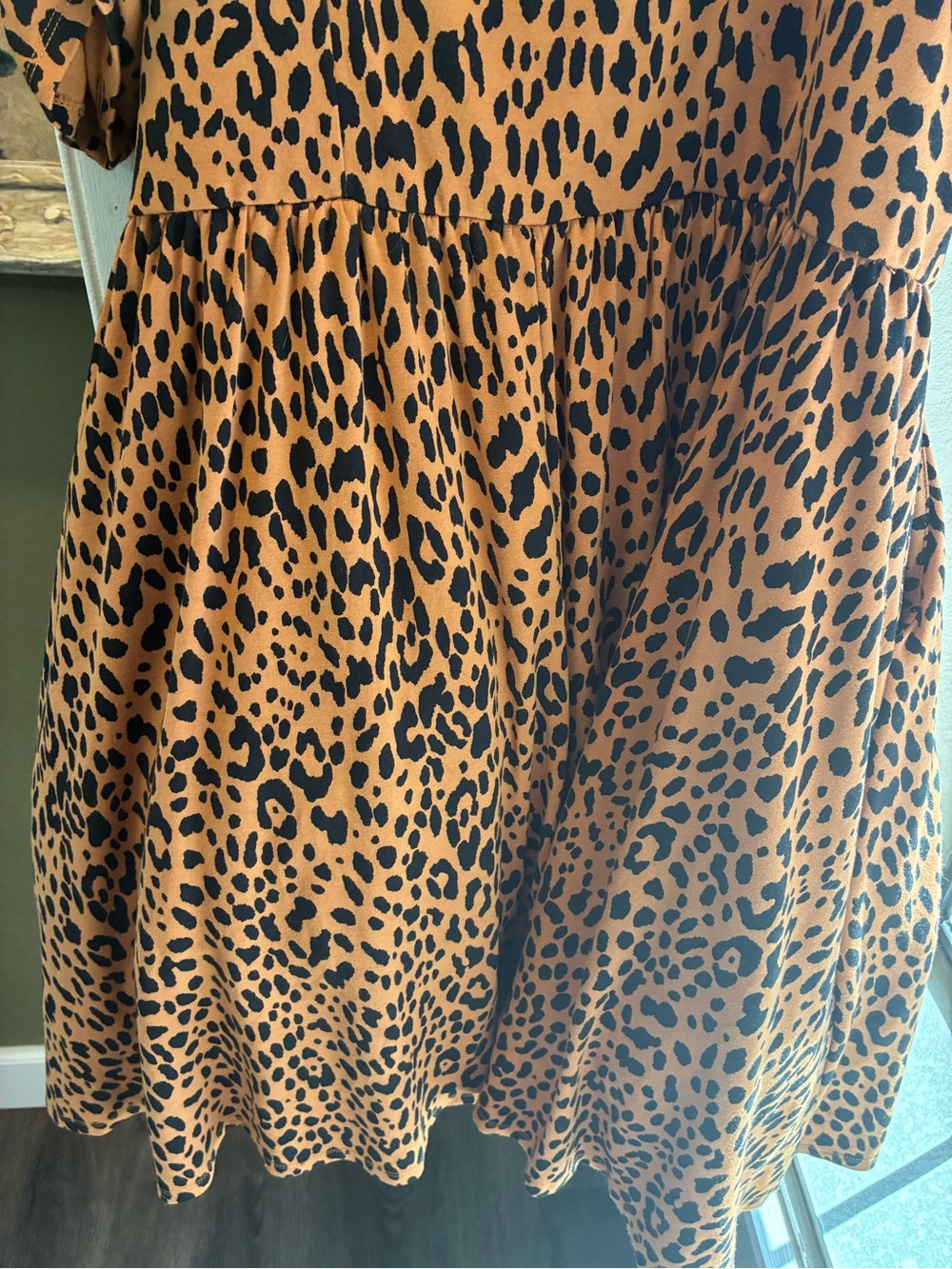 torrid by Betsy Johnson Tan & Black Leopard-Print Square Neck Midi Dress - Picture 15 of 16